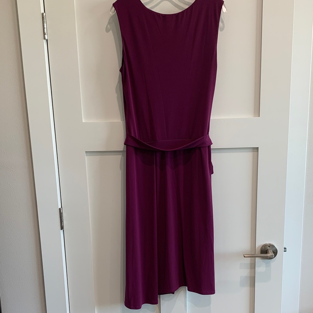 Velvet by Graham & Spencer Sleeveless Tie-Waist Midi Dress in Deep Plum - Picture 9 of 11
